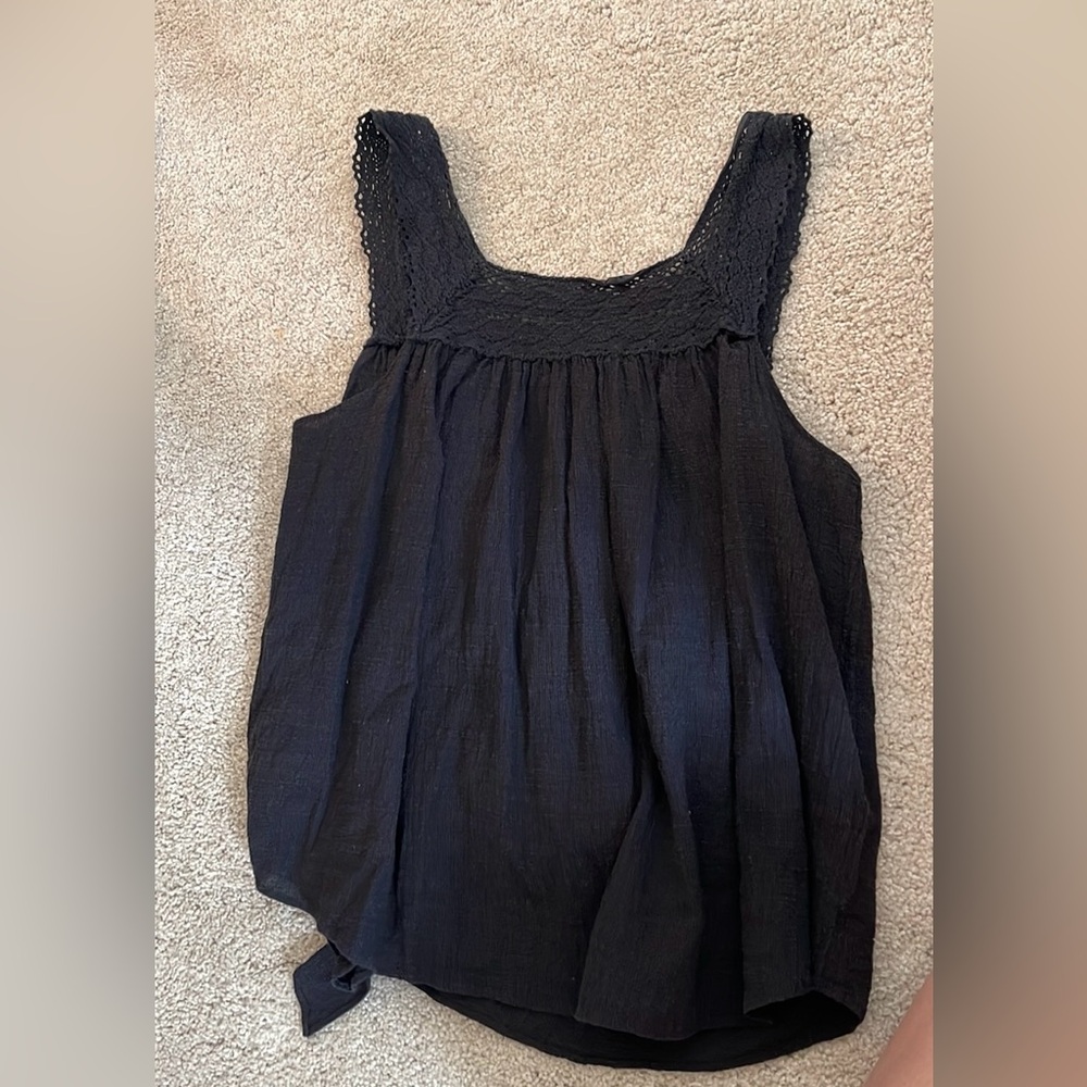 Madewell Crochet Square neck top